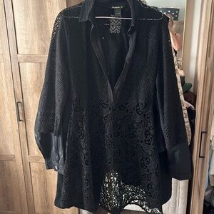 Desigual Sz 40 Made In Spain Eyelet Dress